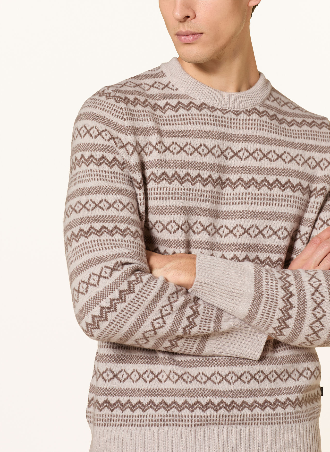MAERZ MUENCHEN Merino wool sweaters: TAUPE / BEIGE