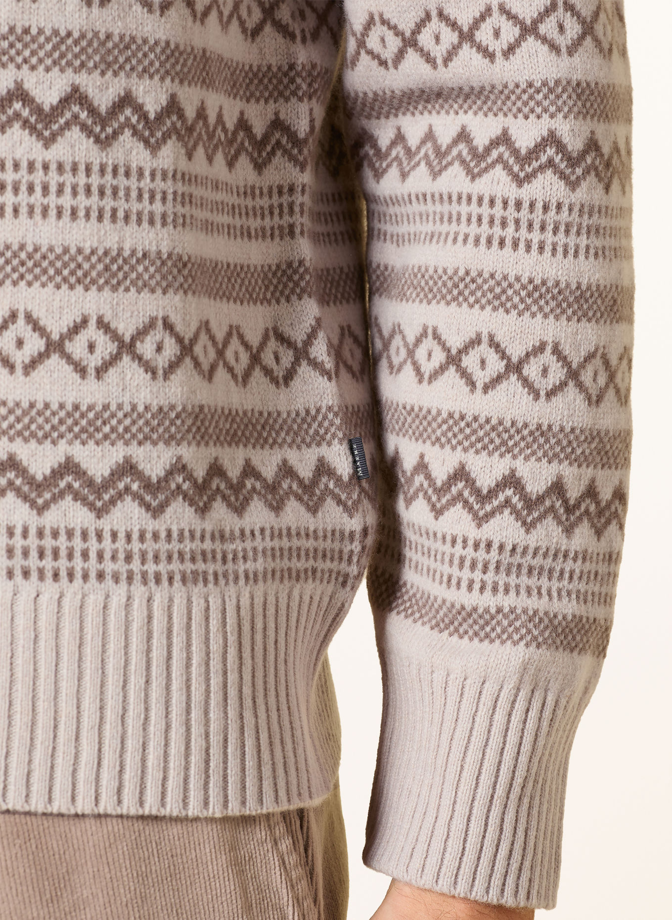 MAERZ MUENCHEN Merino wool sweaters: TAUPE / BEIGE