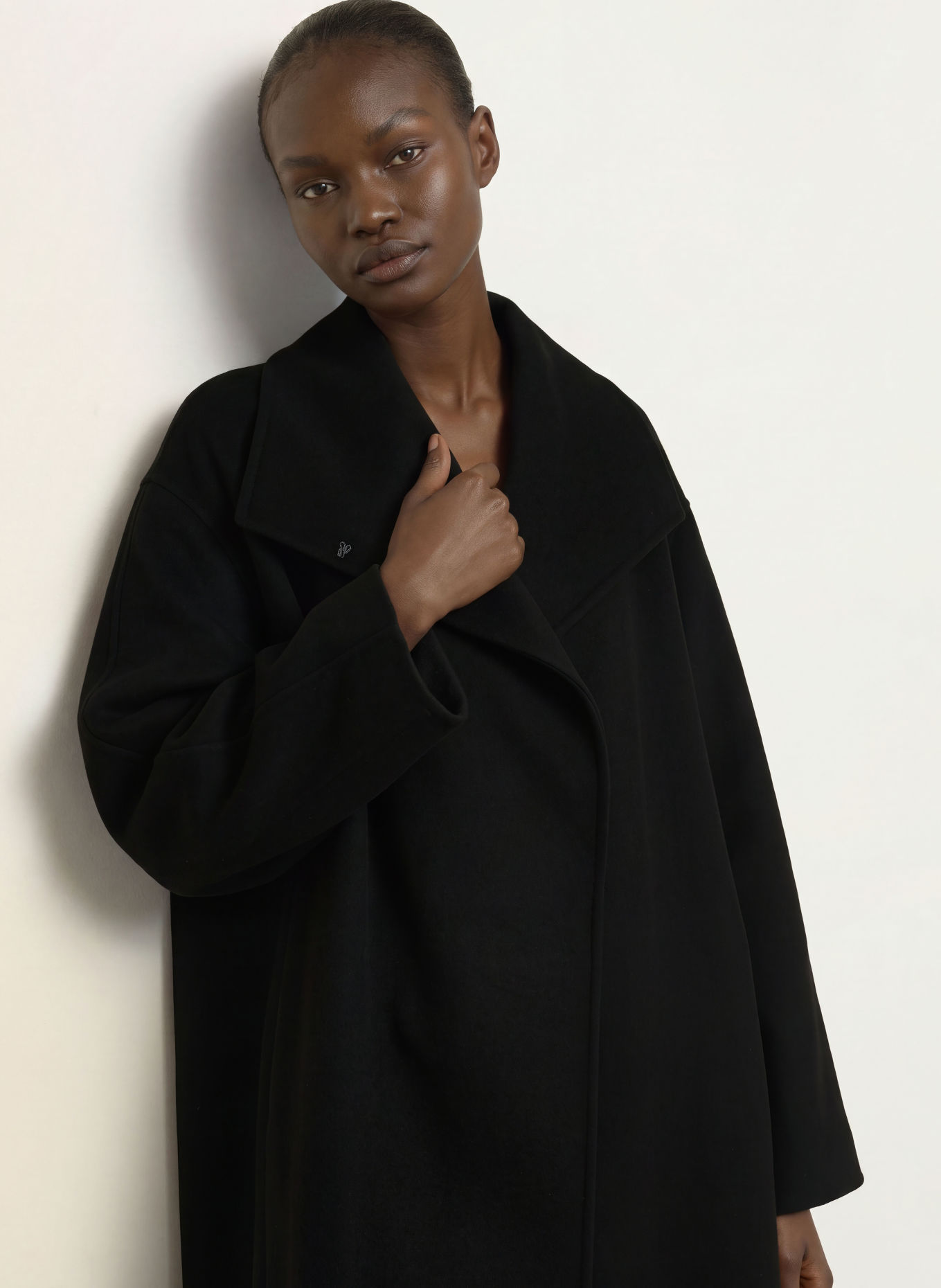 ALMADA LABEL KAITY Wool coat: BLACK