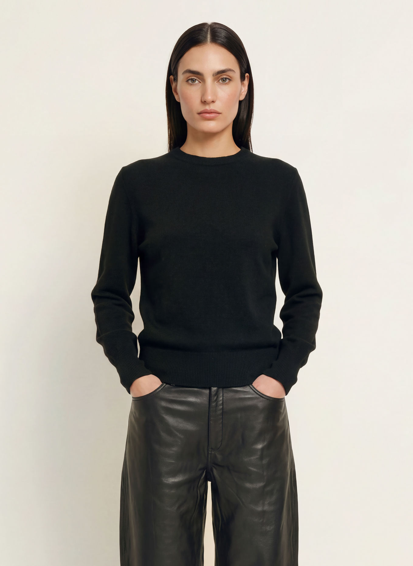 ALMADA LABEL CECILE Cashmere Sweater: BLACK