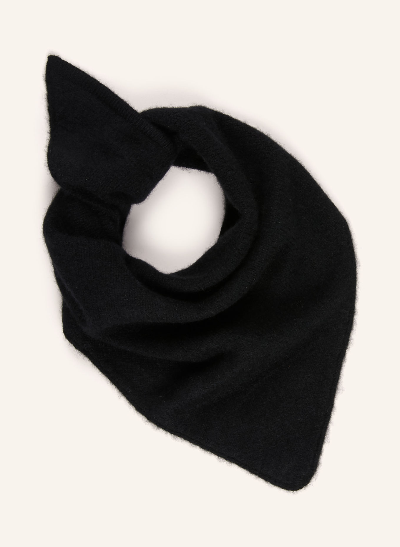 ALMADA LABEL BINI triangular scarf made of cashmere: BLACK
