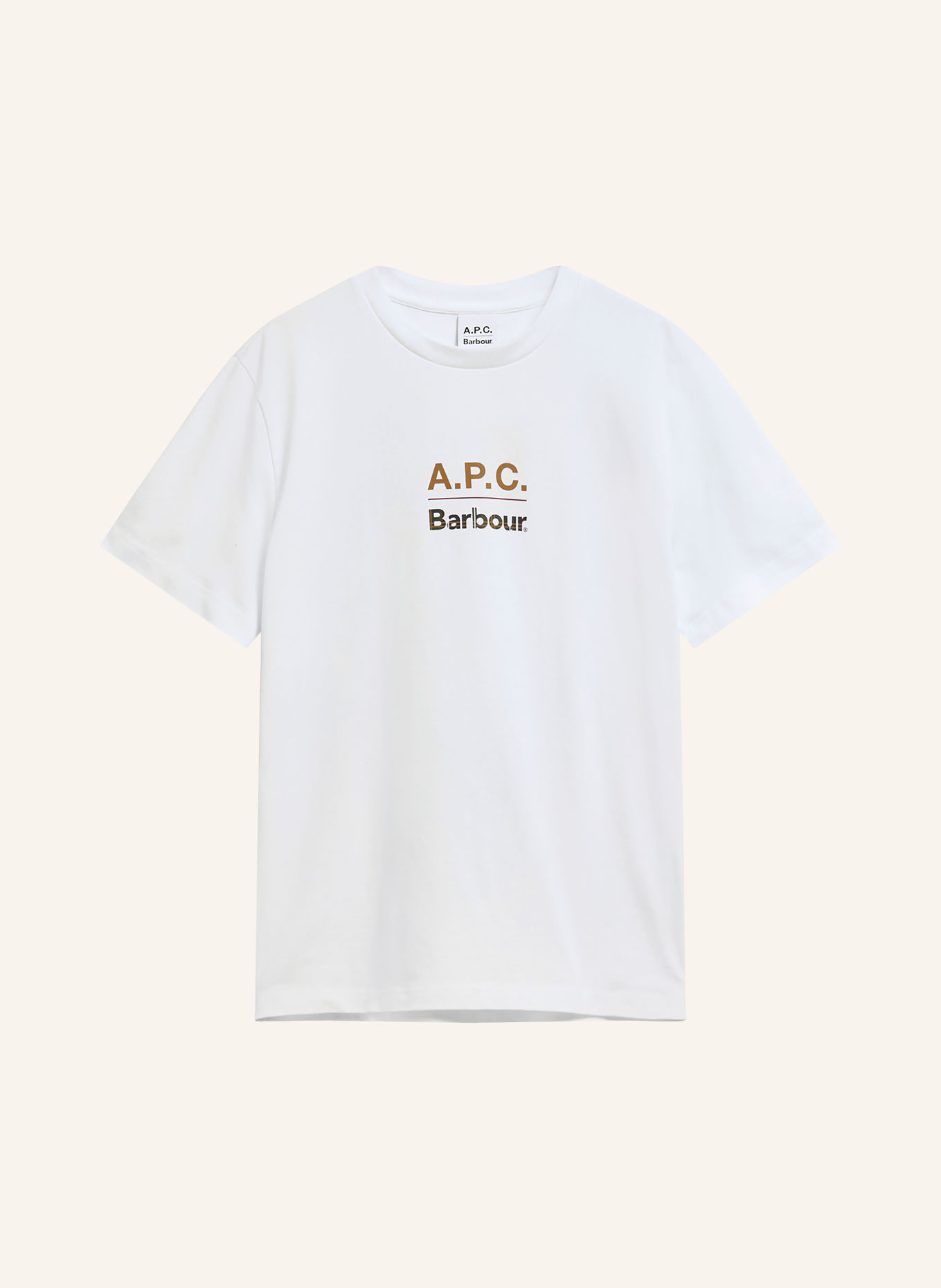 Barbour T-Shirt: WEISS / CAMEL / OLIV