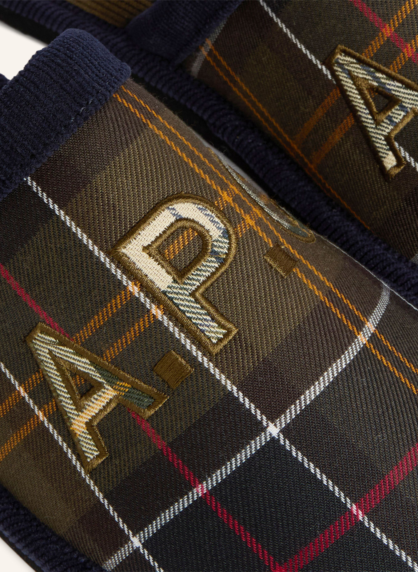 Barbour Slippers: KHAKI / RED / DARK BLUE