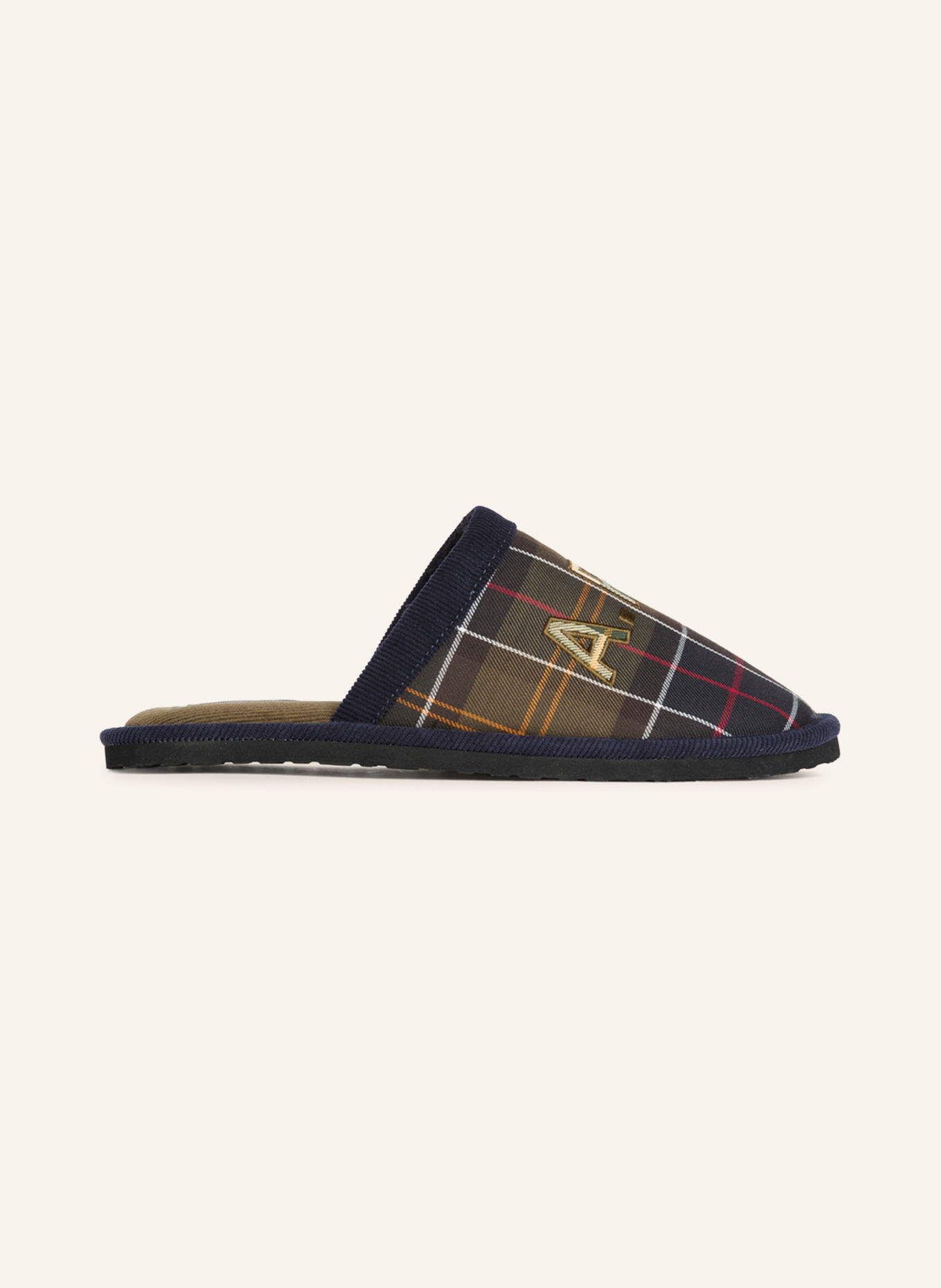Barbour Slippers: KHAKI / RED / DARK BLUE