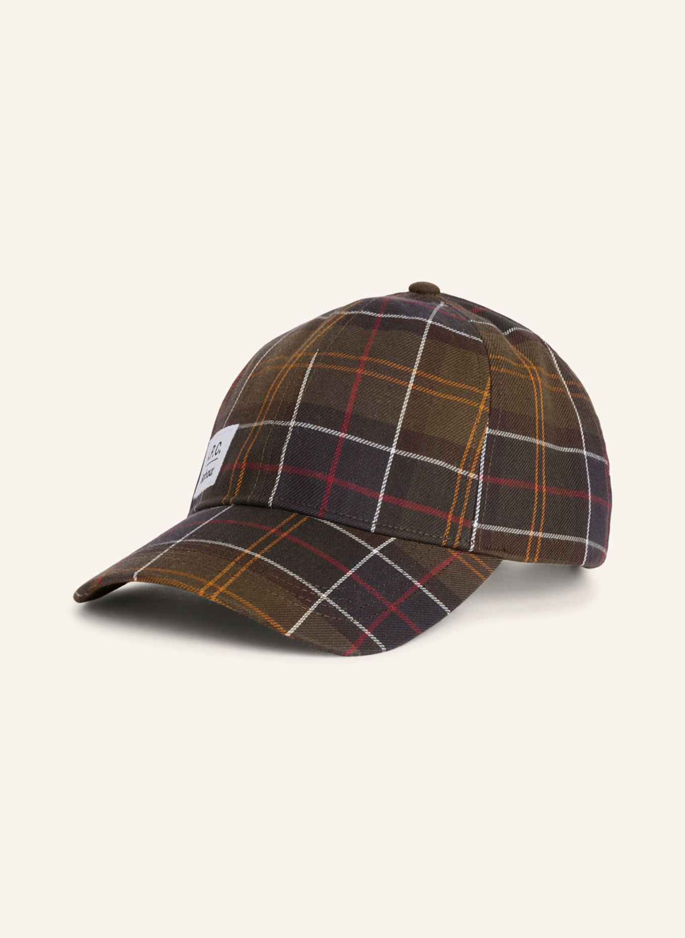 Barbour Cap: OLIV / ROT / ORANGE