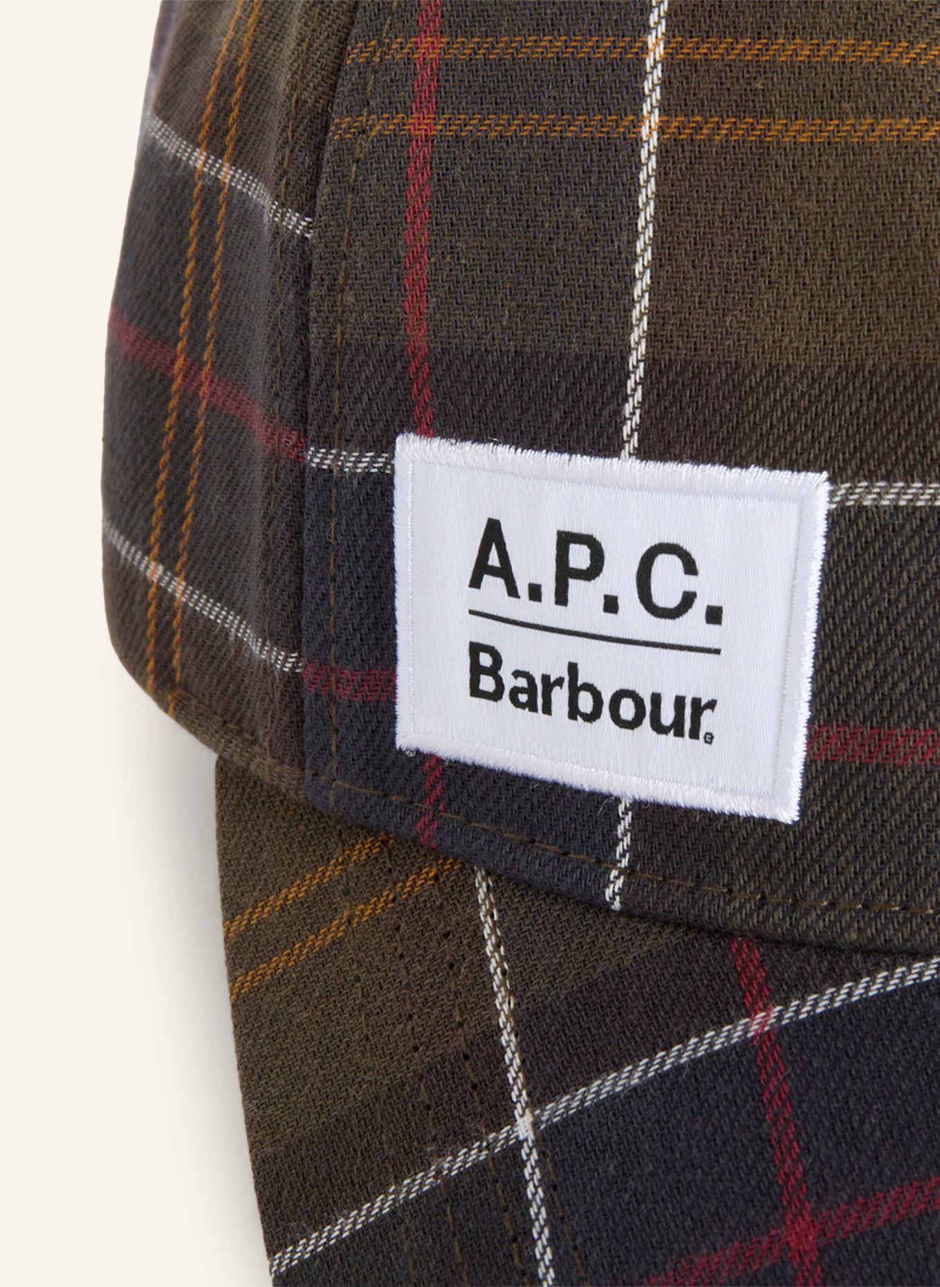 Barbour Cap: OLIV / ROT / ORANGE