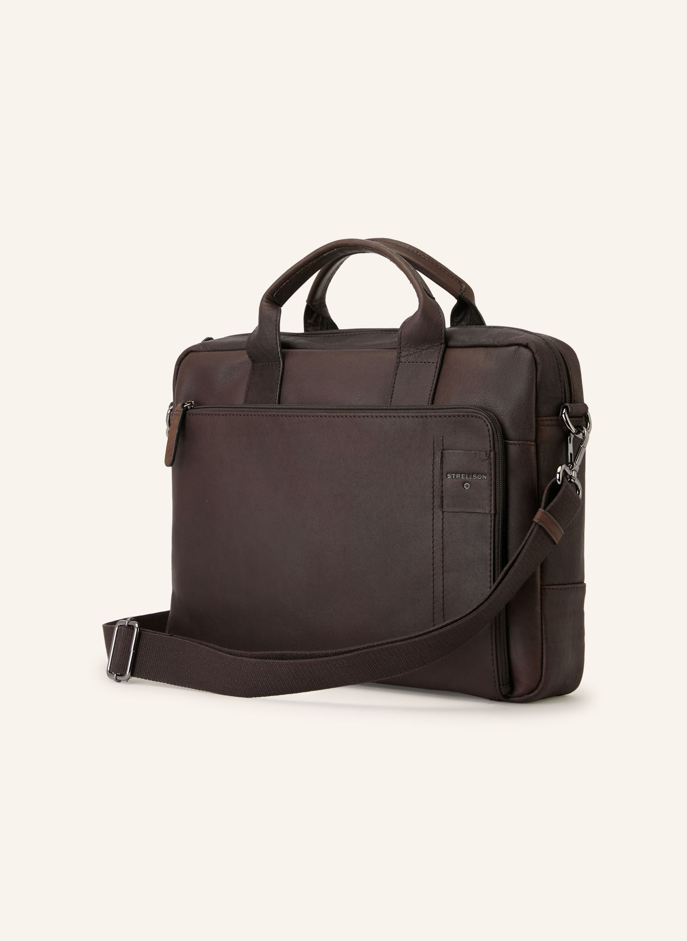 STRELLSON HYDE PARK 1.0 CHARLES Briefcase: DARK BROWN / SILVER