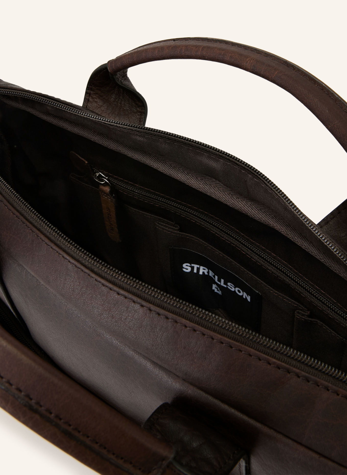 STRELLSON HYDE PARK 1.0 CHARLES Briefcase: DARK BROWN / SILVER