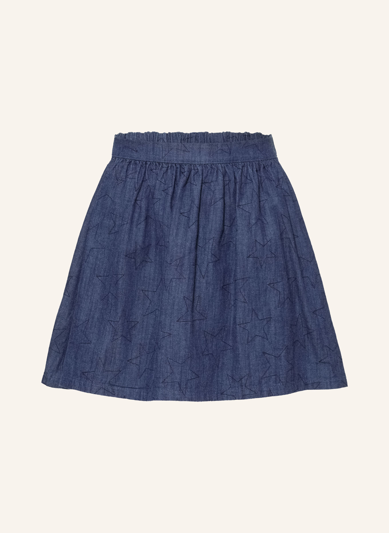 PETIT BATEAU Denim skirt with embroidery: DARK BLUE
