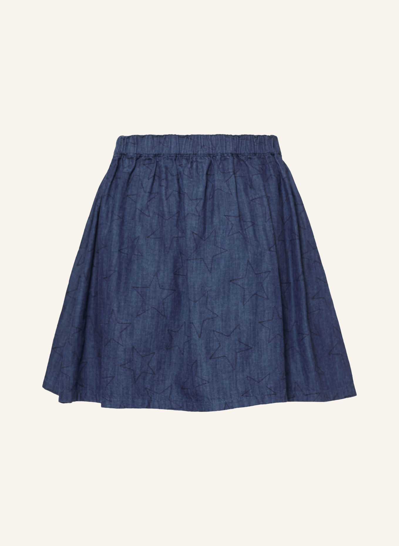 PETIT BATEAU Denim skirt with embroidery: DARK BLUE