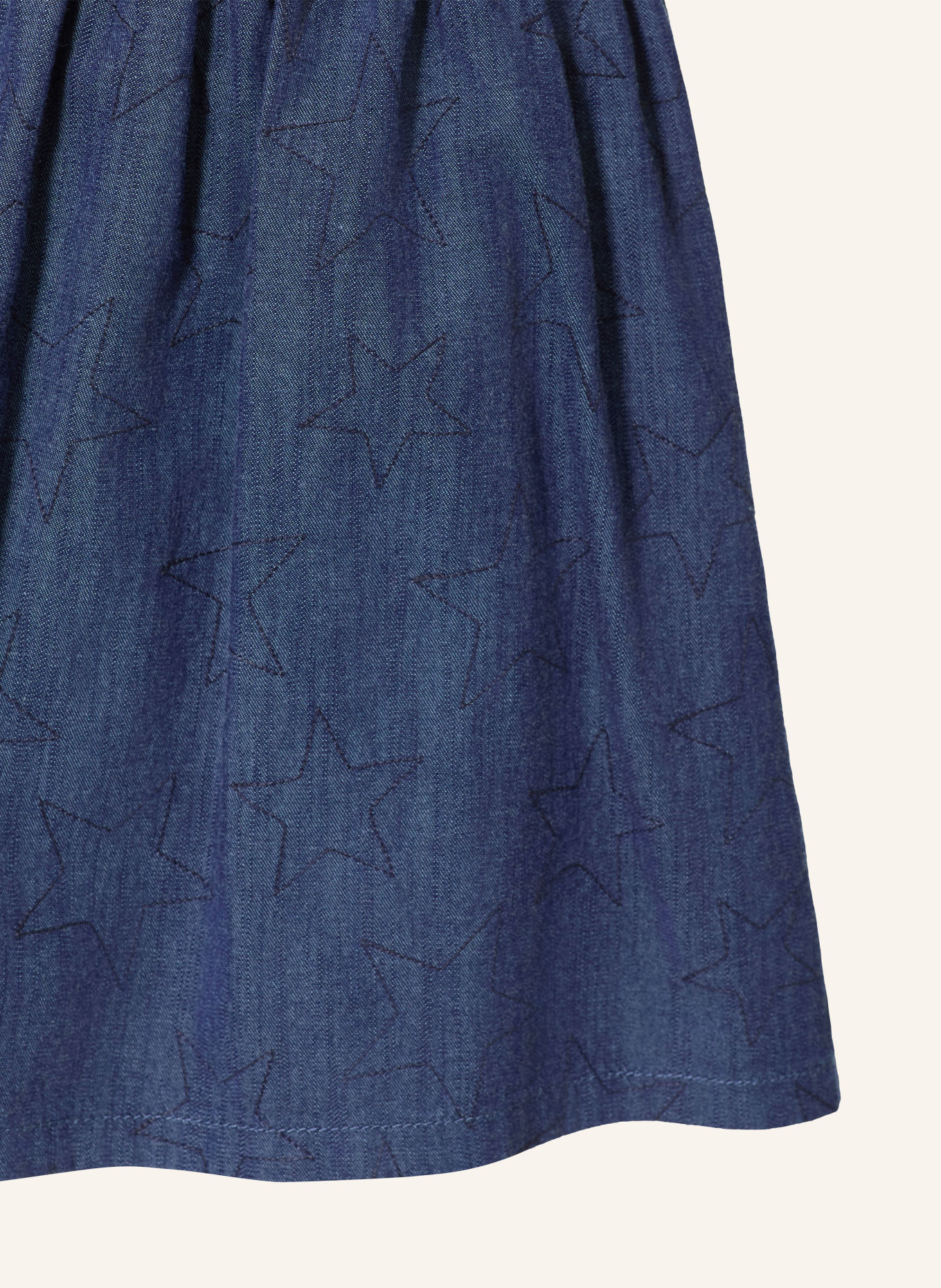 PETIT BATEAU Denim skirt with embroidery: DARK BLUE