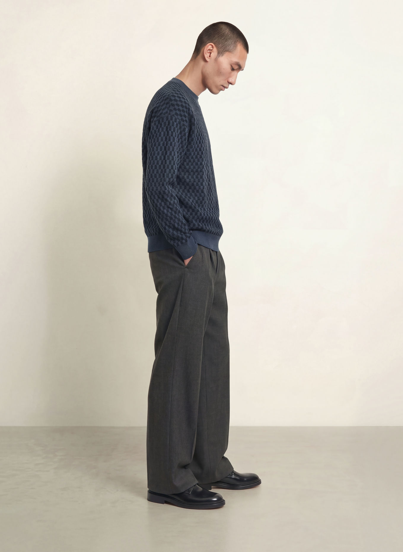 DRYKORN Pullover VALDRIK: DUNKELBLAU / SCHWARZ