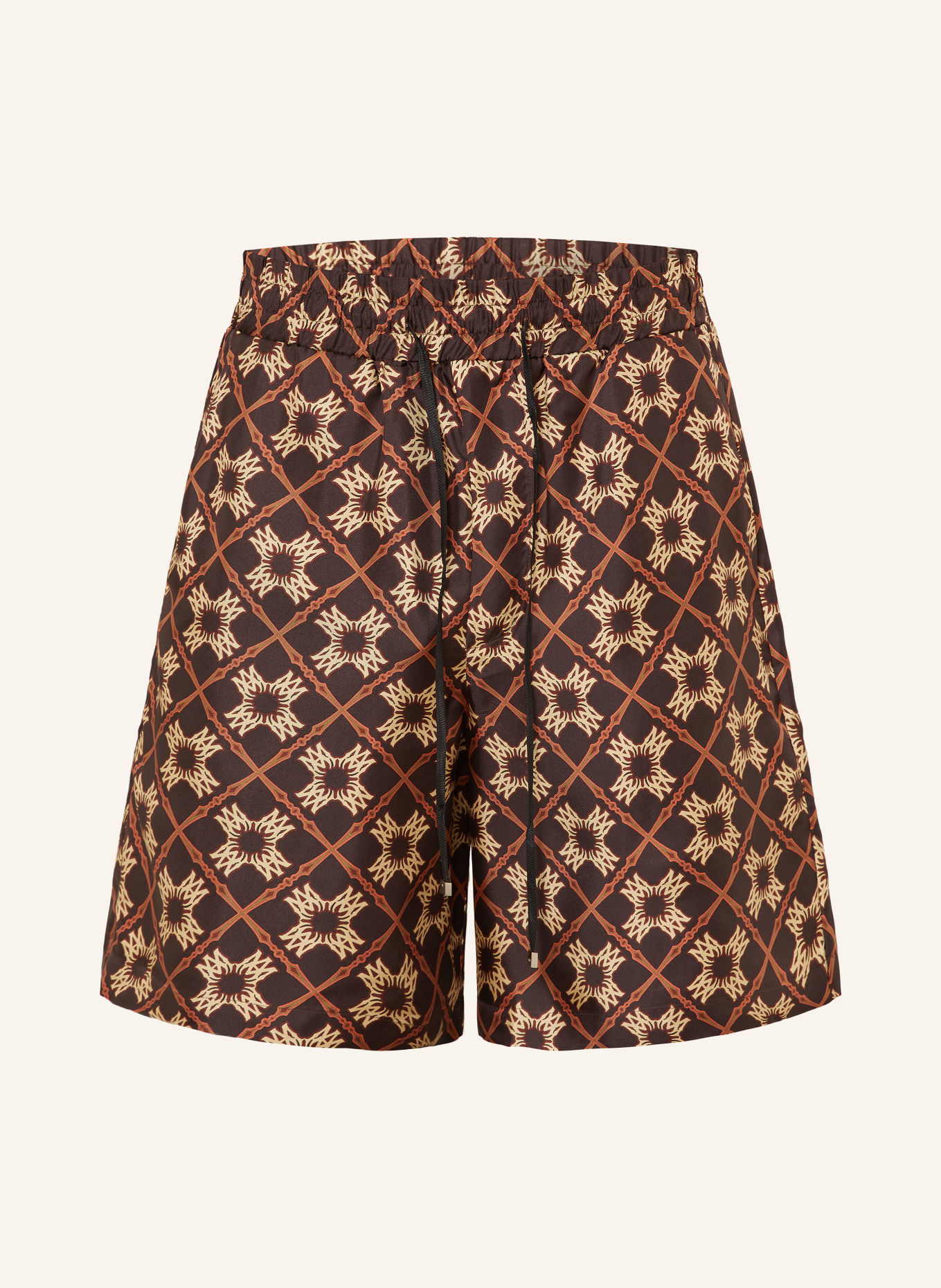 AMIRI Silk shorts: BROWN / LIGHT BROWN / DARK ORANGE
