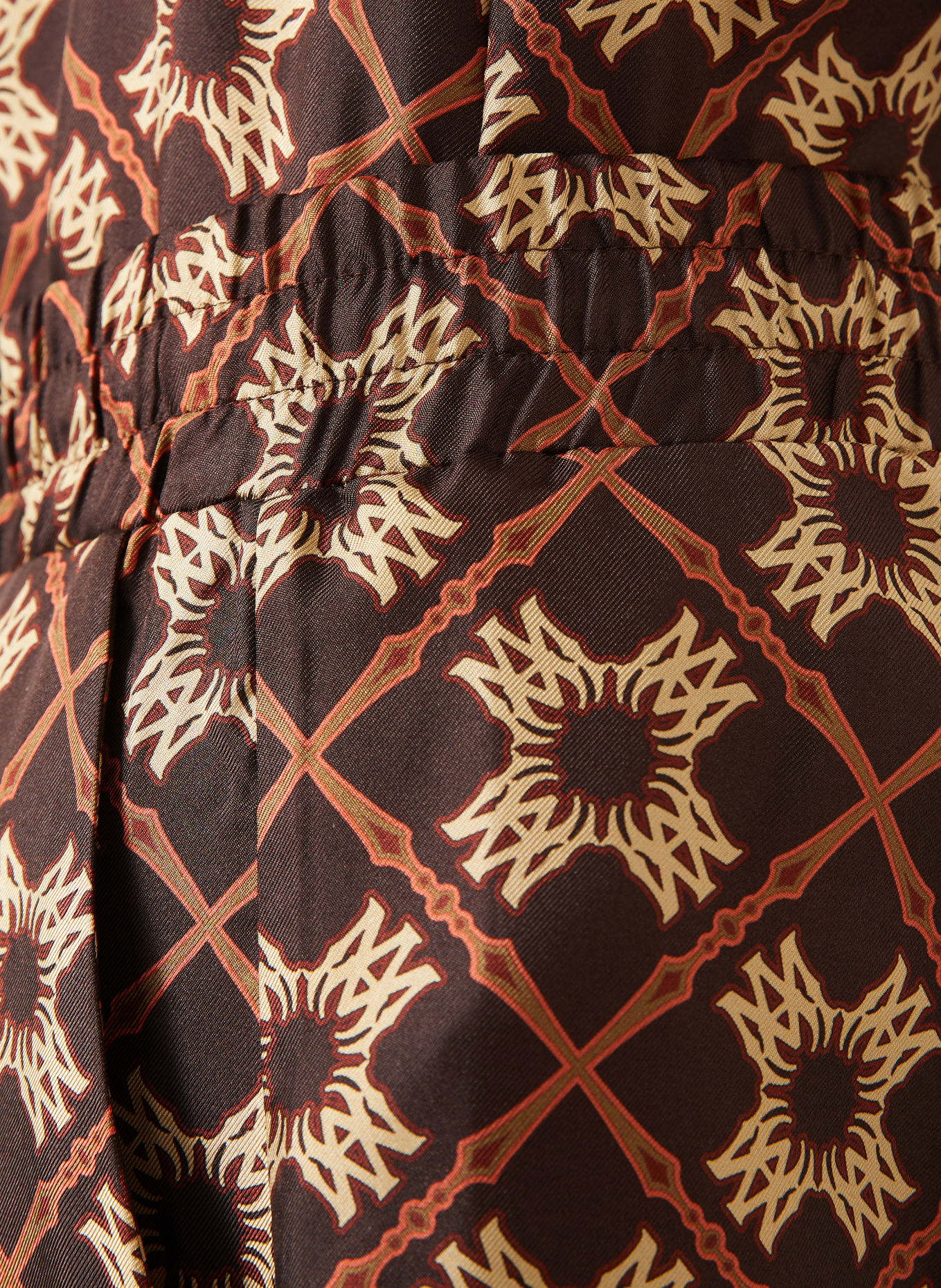 AMIRI Silk shorts: BROWN / LIGHT BROWN / DARK ORANGE