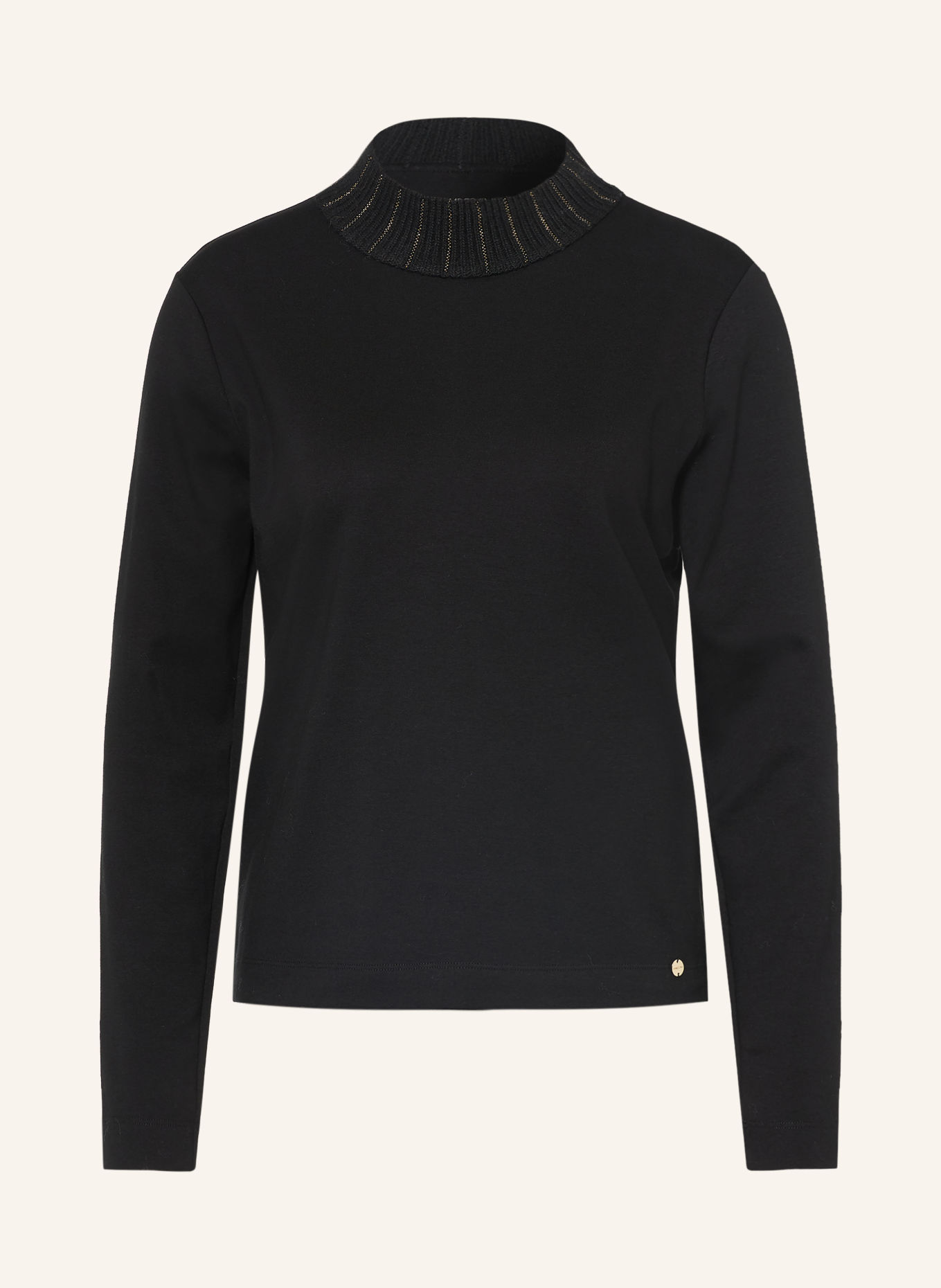 MARC CAIN Long-sleeve shirt with rhinestones: 900 black new