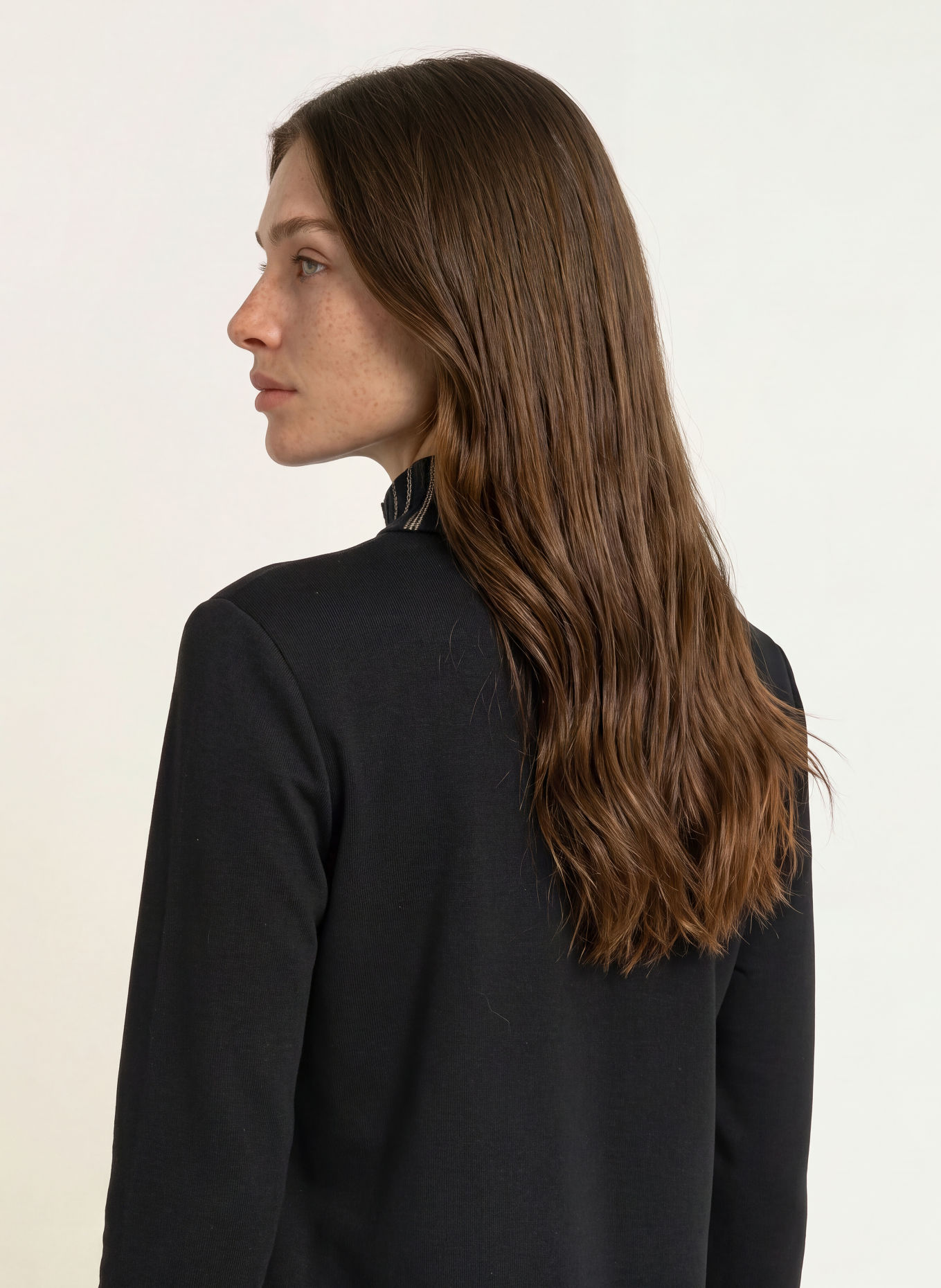 MARC CAIN Long-sleeve shirt with rhinestones: 900 black new