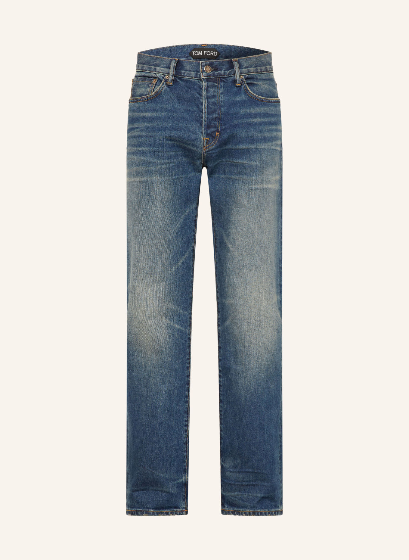 TOM FORD Regular-Fit Jeans: UBN WASHED INDIGO