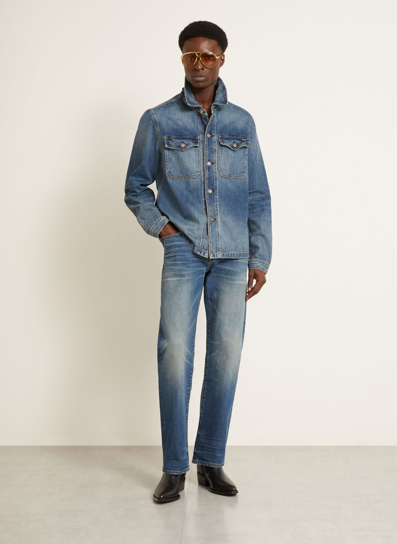 TOM FORD Regular-Fit Jeans: UBN WASHED INDIGO