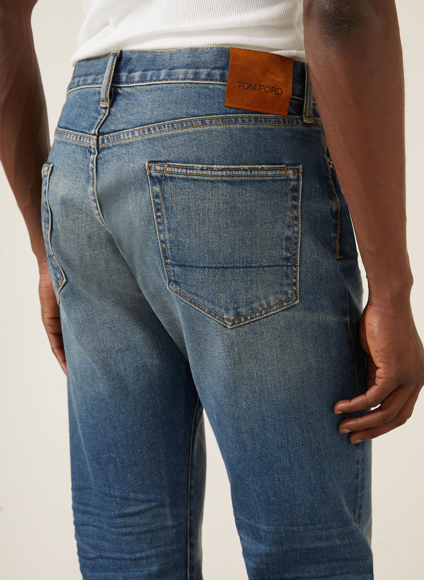TOM FORD Regular-Fit Jeans: UBN WASHED INDIGO