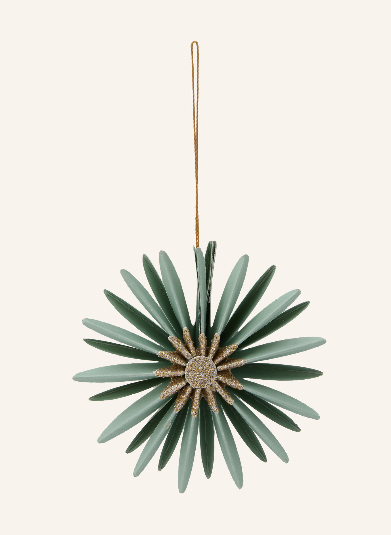 house doctor Set van 6 decoratieve hangers HDSTARI: LICHTGROEN / GOUD