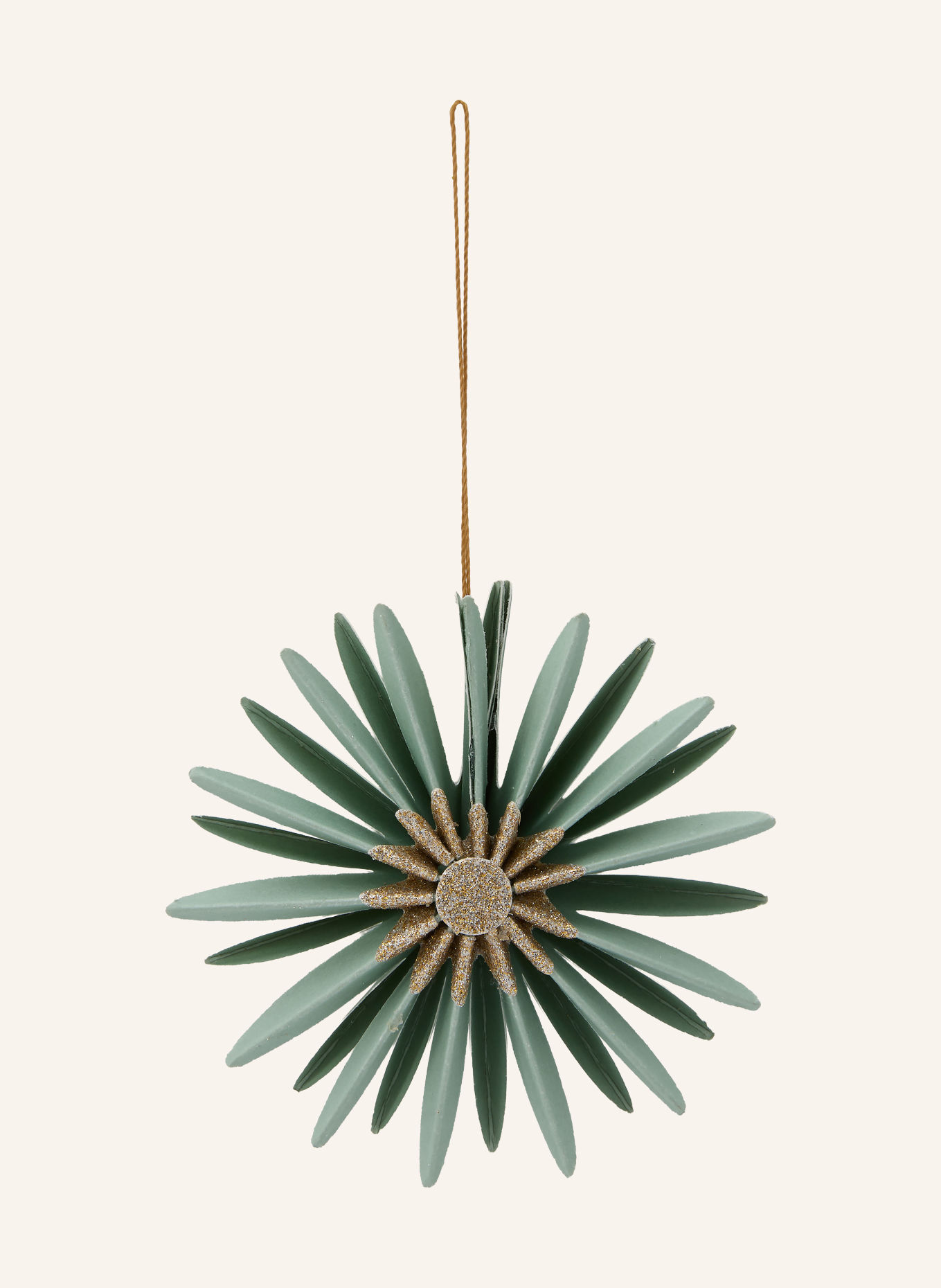 house doctor Set van 6 decoratieve hangers HDSTARI: LICHTGROEN / GOUD