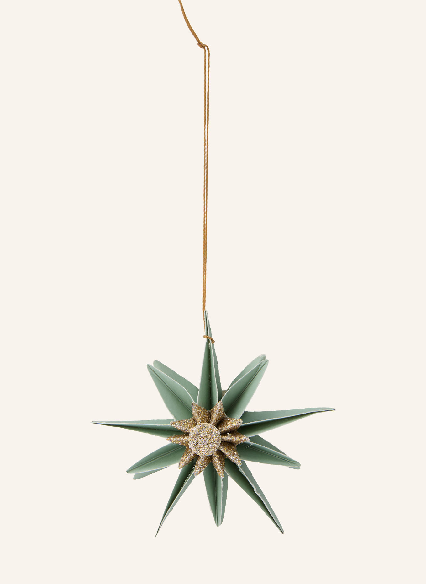 house doctor Set van 6 decoratieve hangers HDSTARI: LICHTGROEN / GOUD