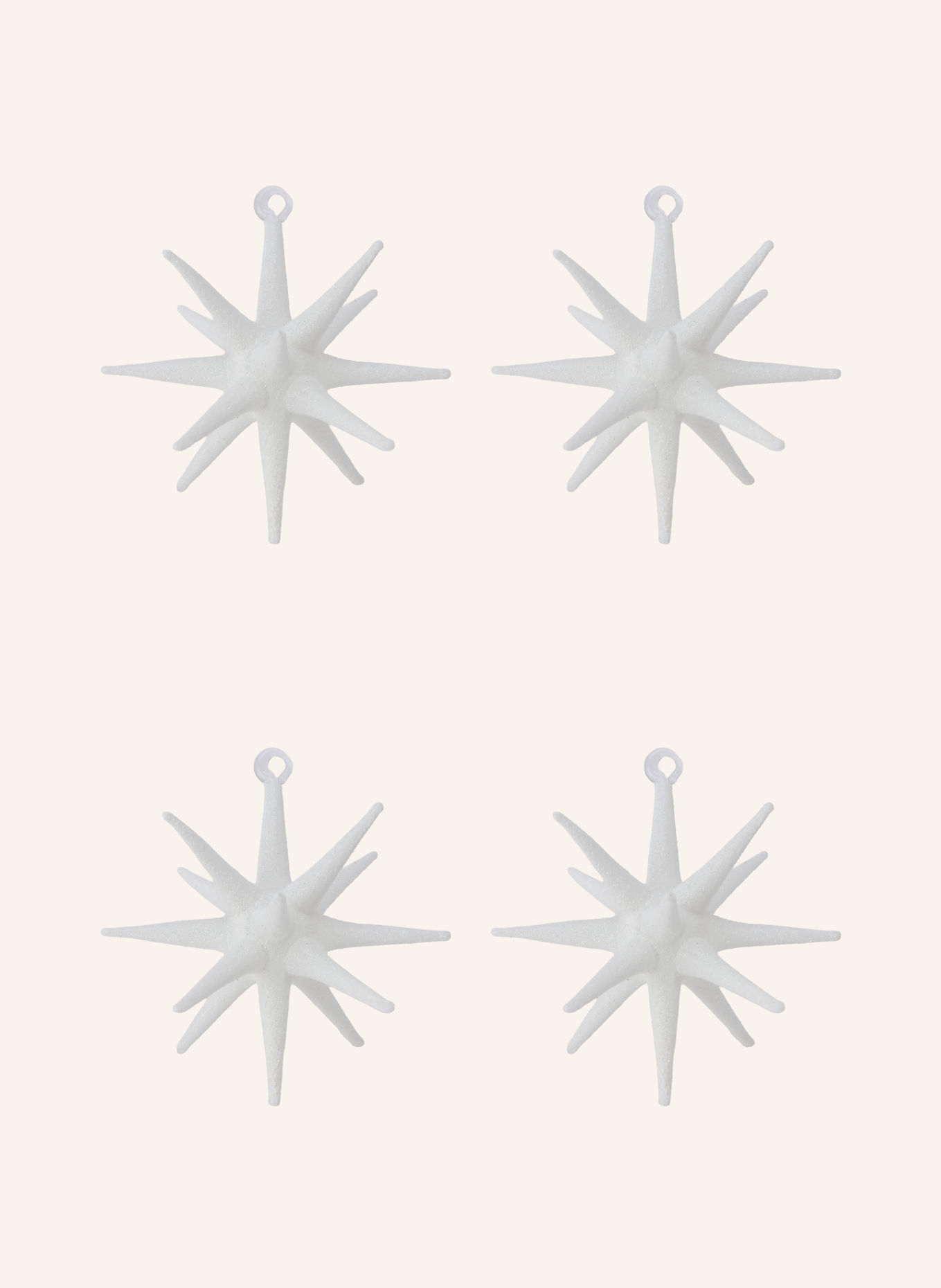 house doctor Set of 4 Decorative Ornaments HDSPIKE: WHITE