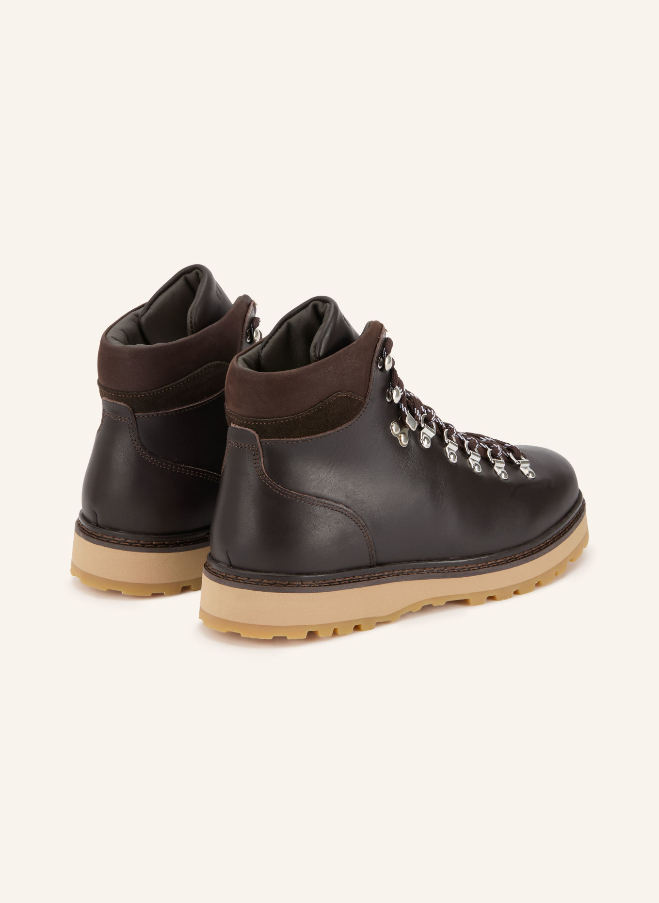 mono Lace-up boots: DARK BROWN