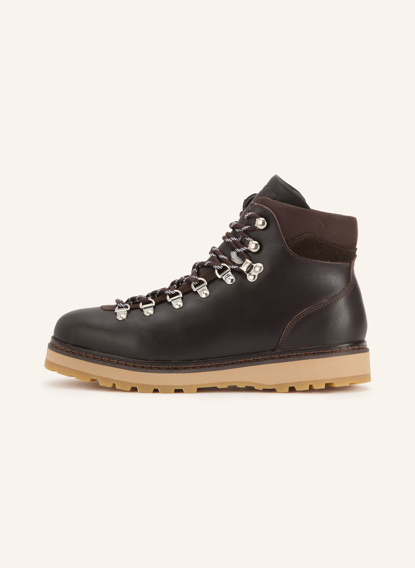 mono Lace-up boots: DARK BROWN