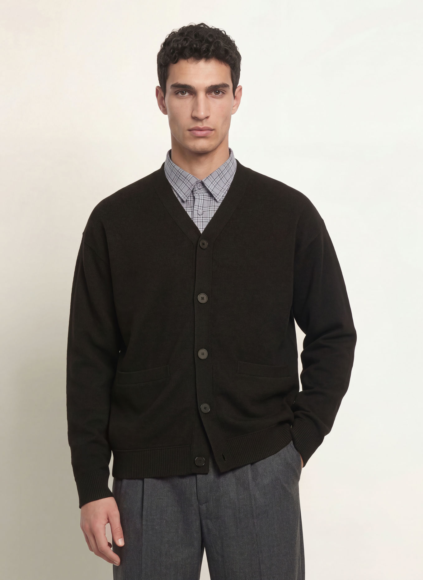 DRYKORN THEELO Cardigan: BLACK