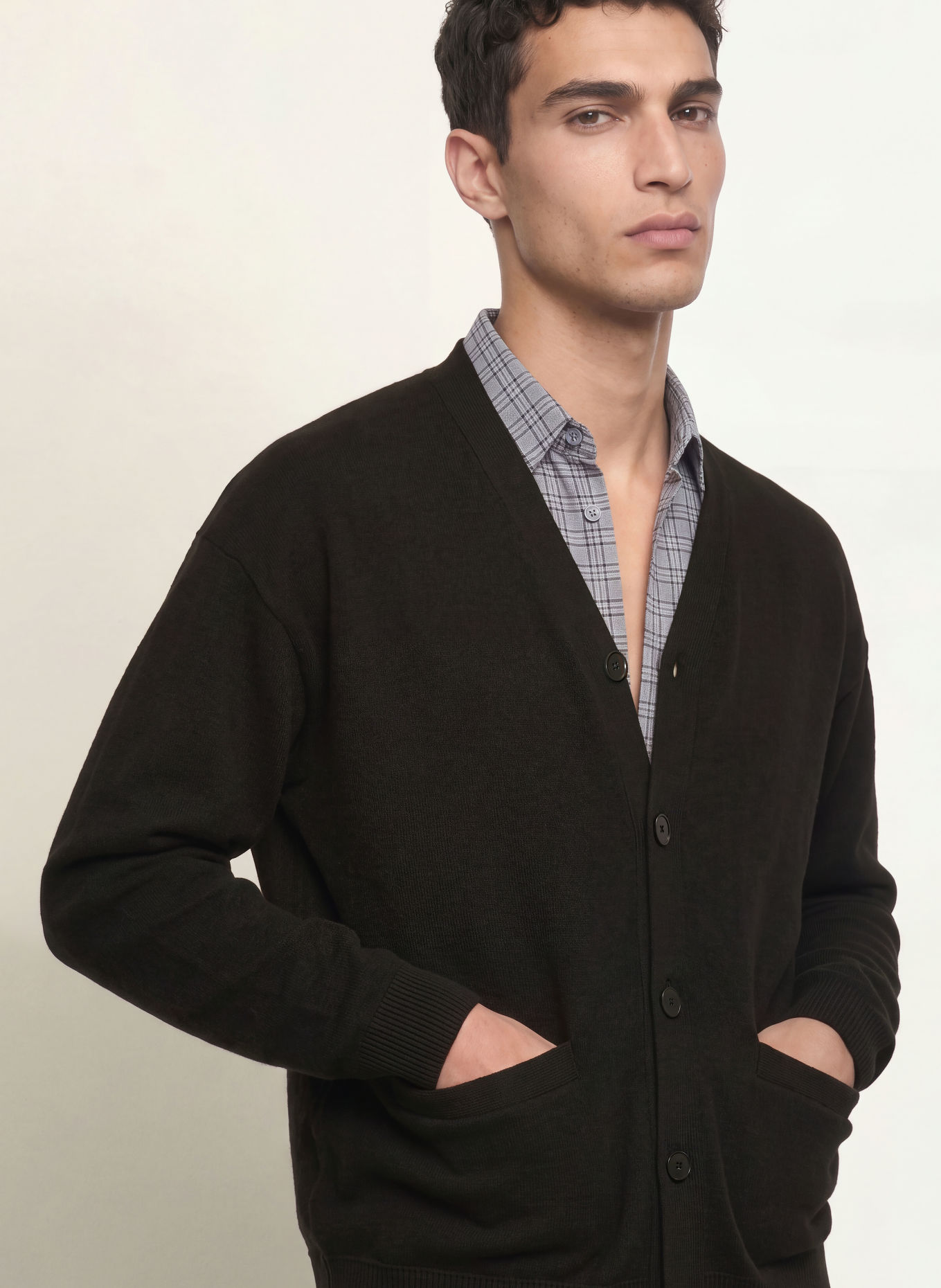 DRYKORN THEELO Cardigan: BLACK