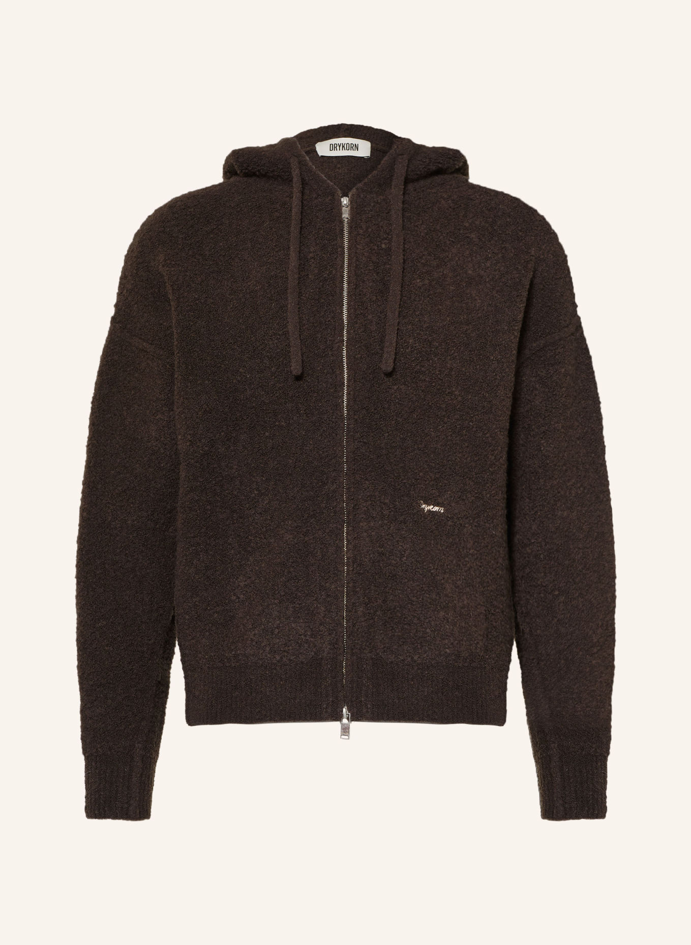 DRYKORN KHALIO Cardigan: DARK BROWN