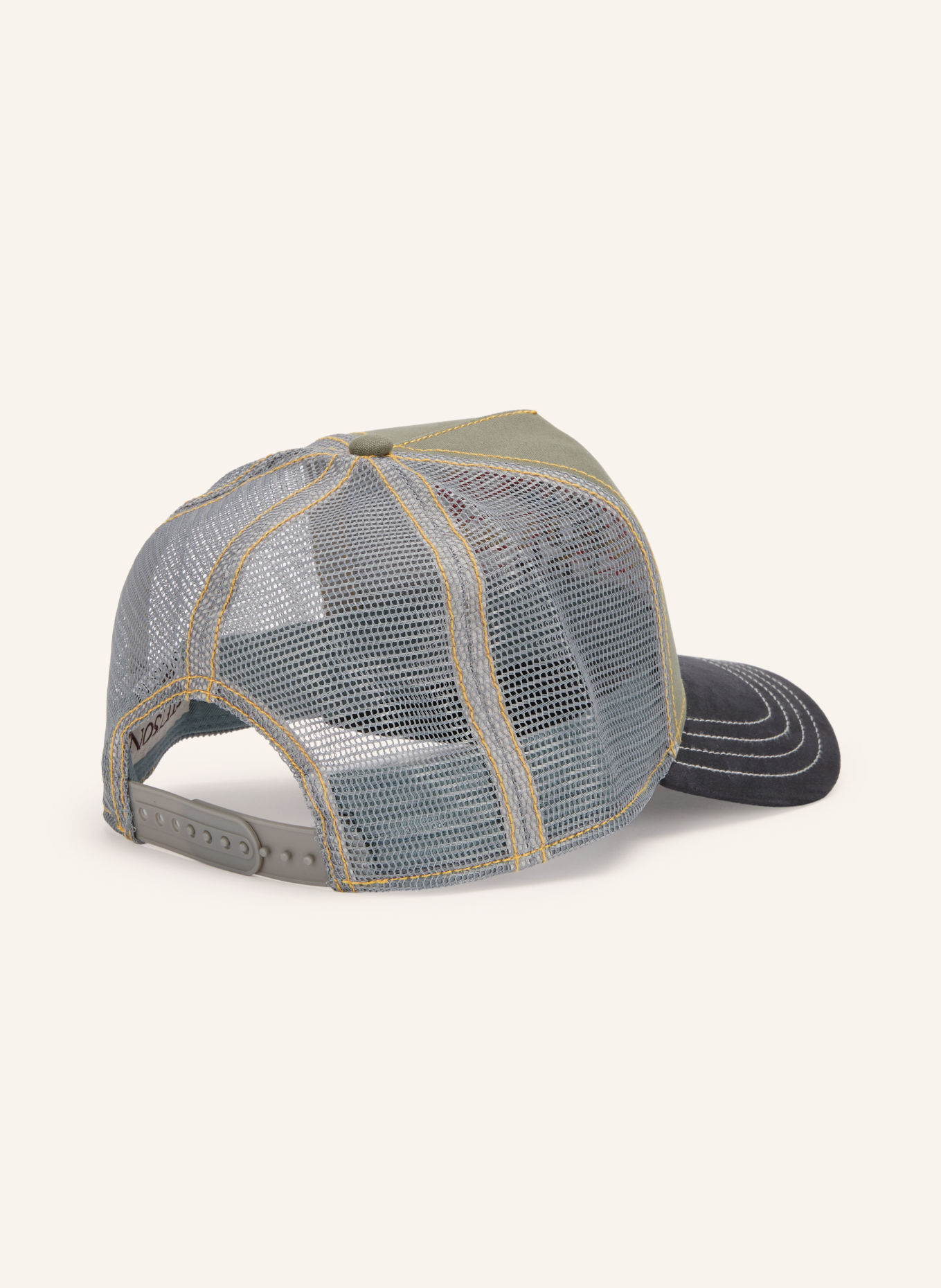 STETSON Cap: DARK GRAY / RED / KHAKI