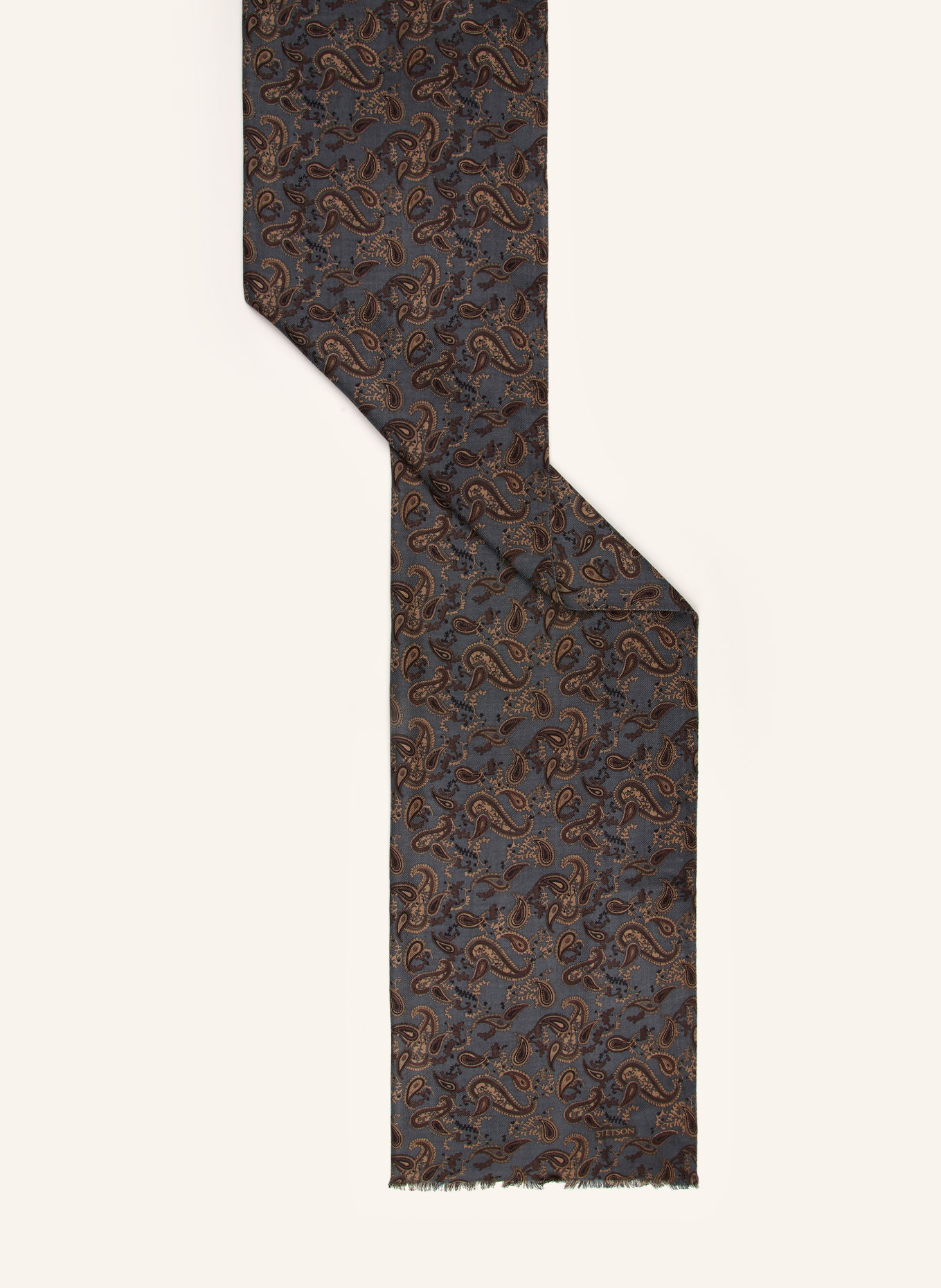STETSON Sjaal: DONKERBLAUW / BEIGE / PETROL