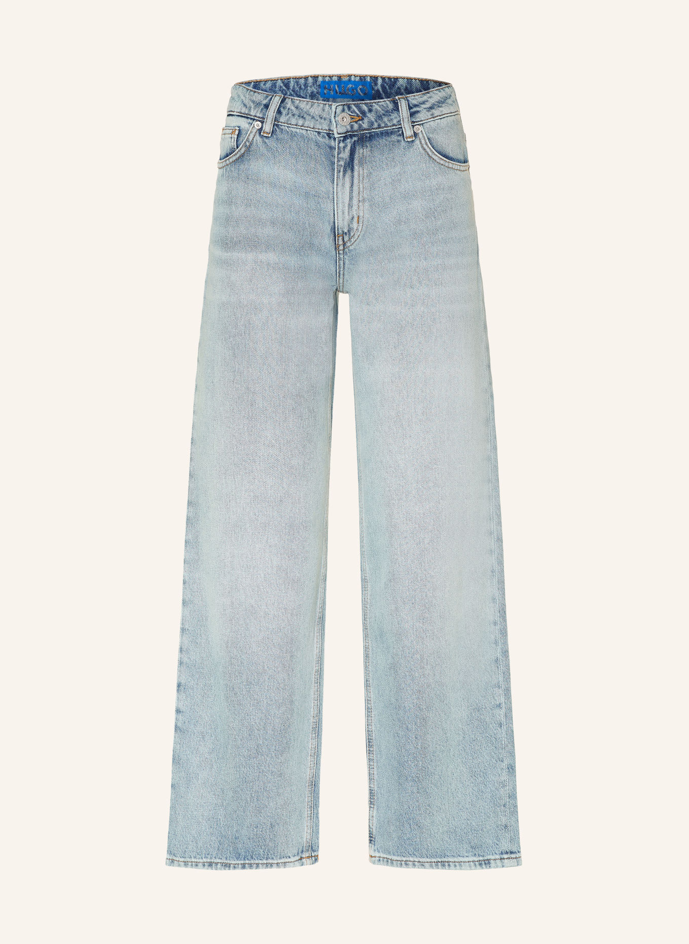 HUGO Wide leg jeans GAMALA: 440 TURQUOISE/AQUA