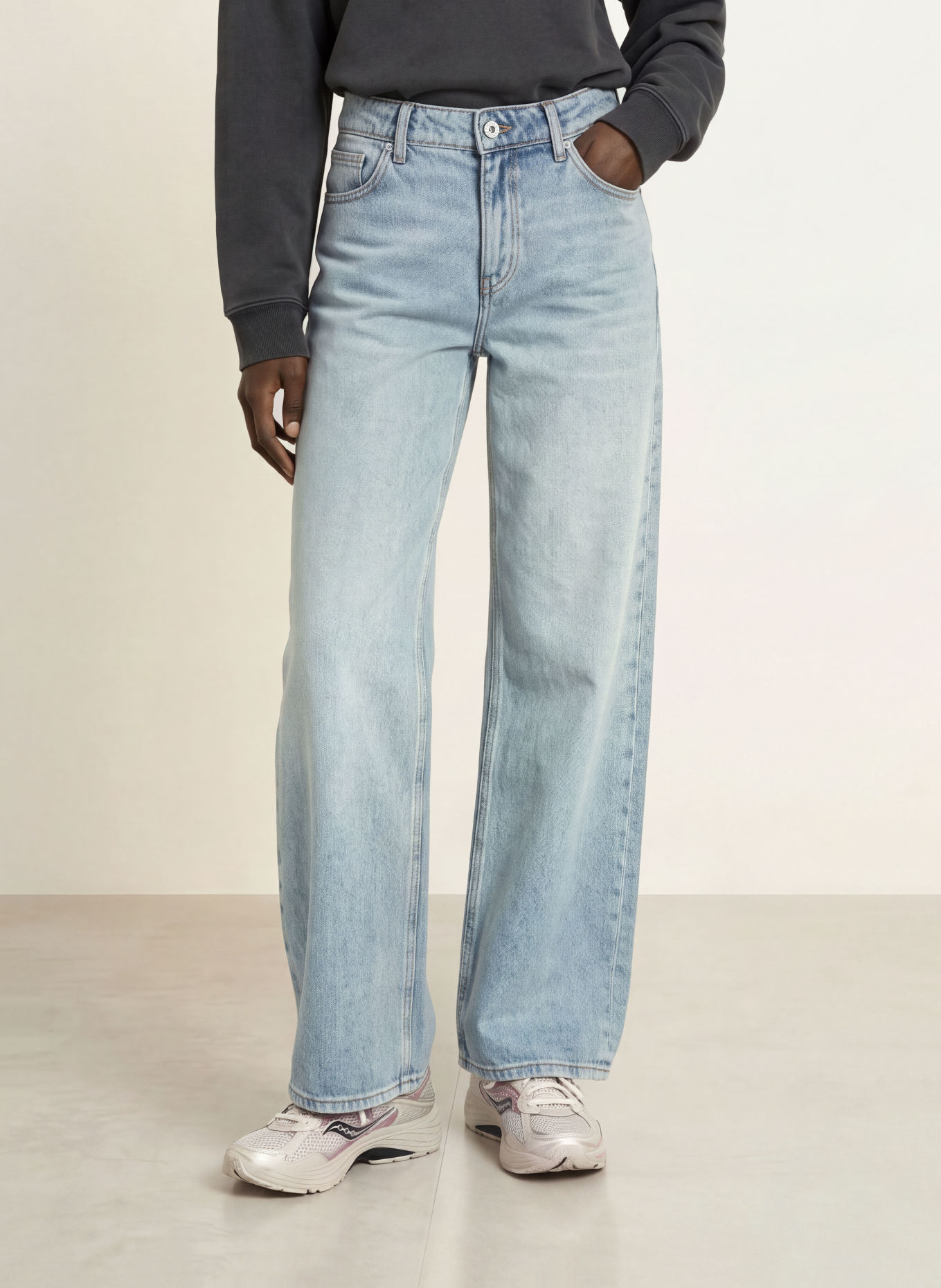 HUGO Wide leg jeans GAMALA: 440 TURQUOISE/AQUA