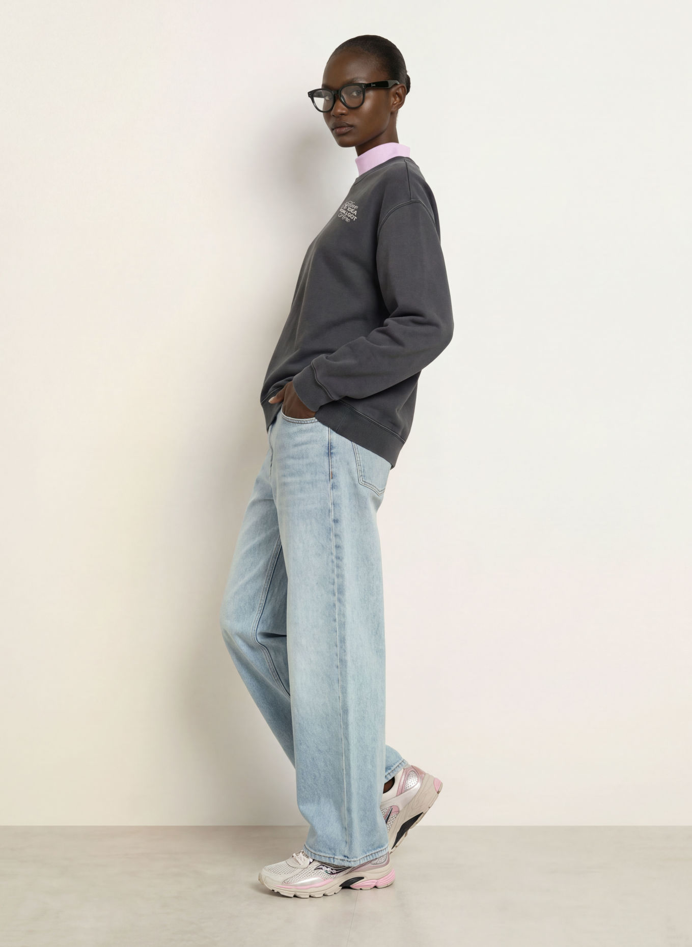HUGO Wide leg jeans GAMALA: 440 TURQUOISE/AQUA