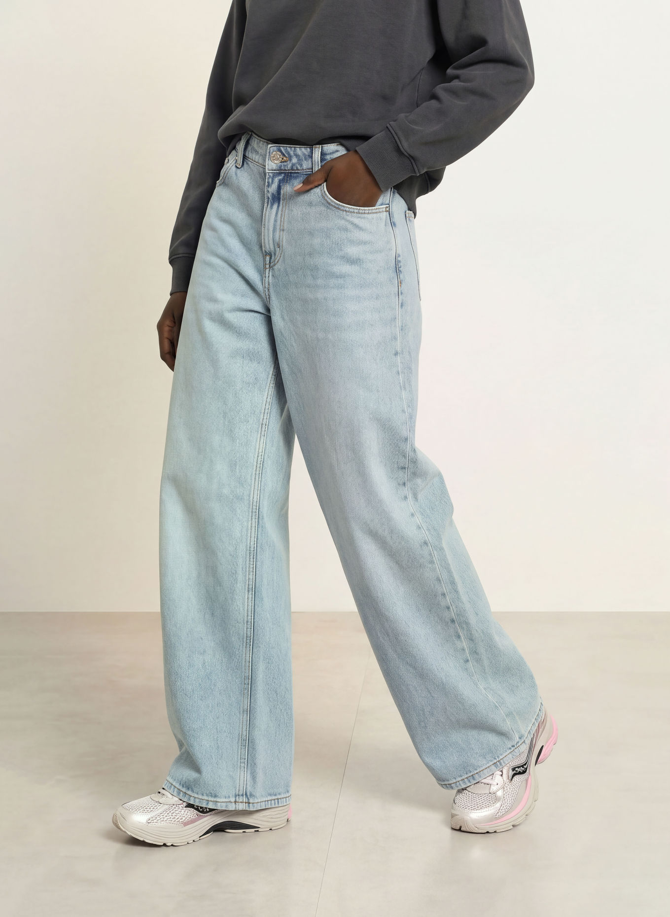 HUGO Wide leg jeans GAMALA: 440 TURQUOISE/AQUA