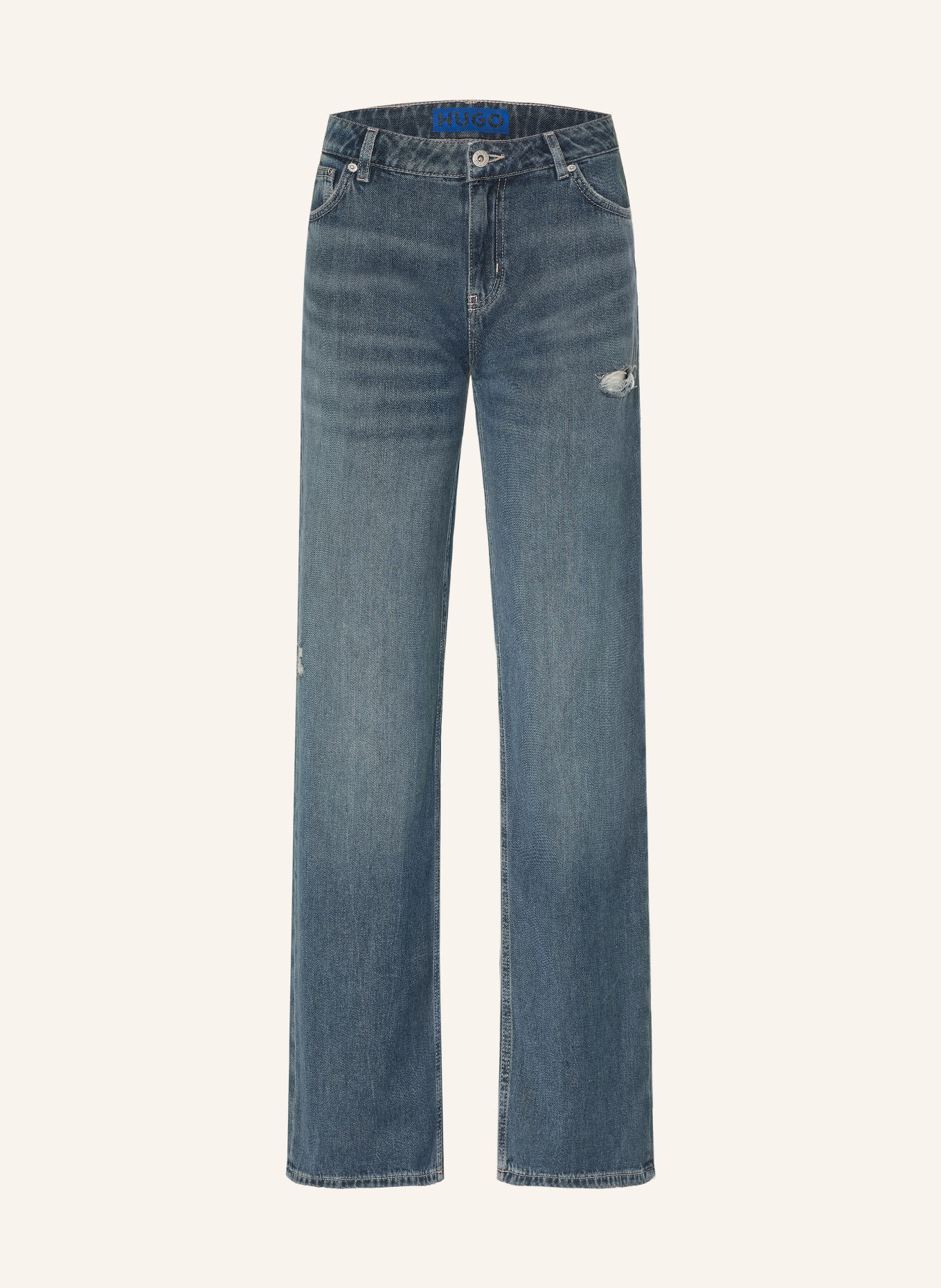 HUGO Jeansy wide leg GAMALA: 414 NAVY