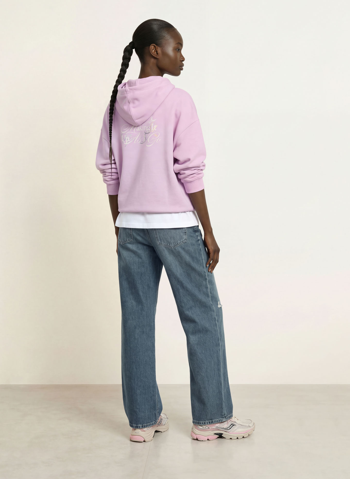 HUGO Jeansy wide leg GAMALA: 414 NAVY