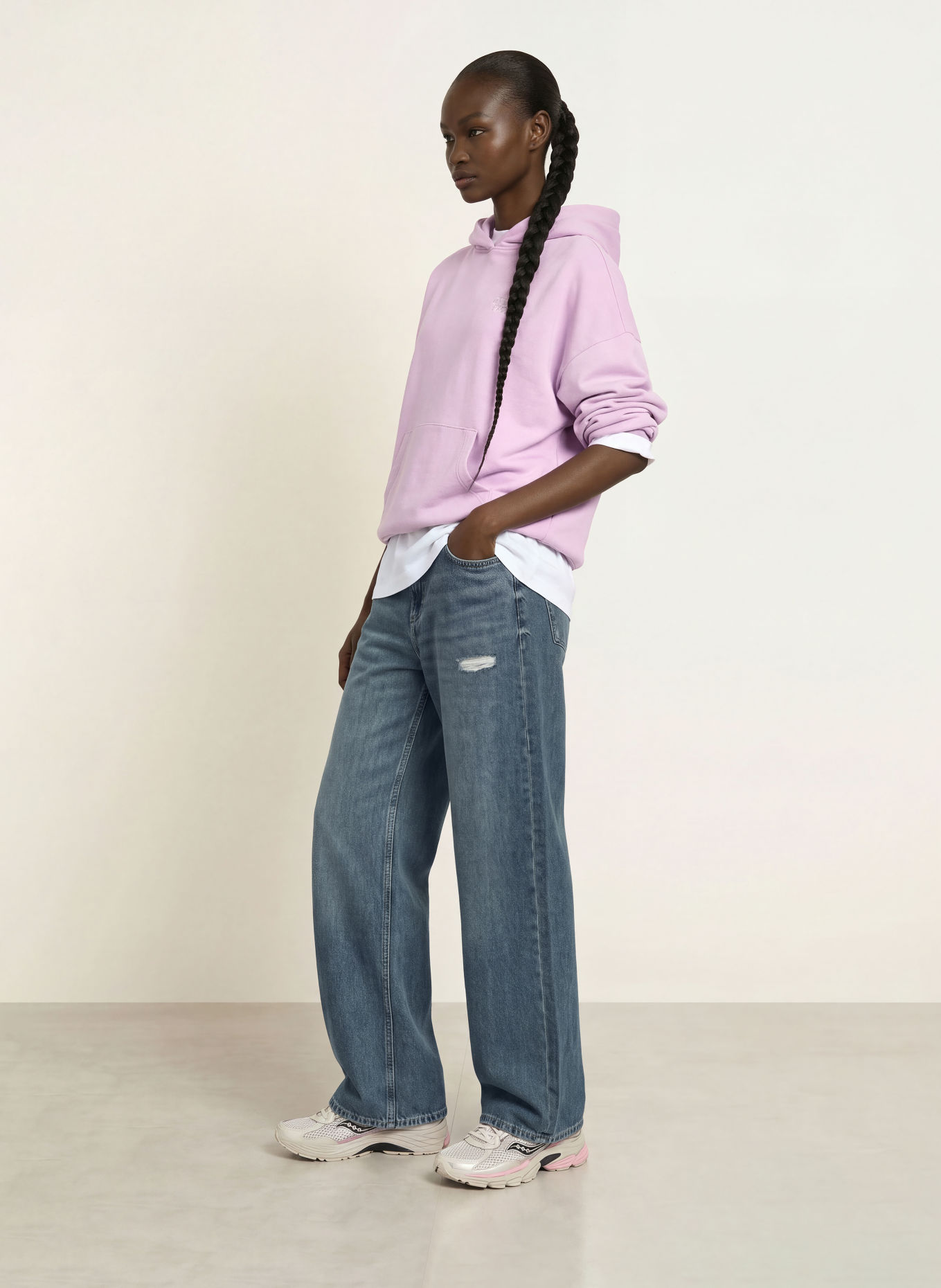 HUGO Jeansy wide leg GAMALA: 414 NAVY