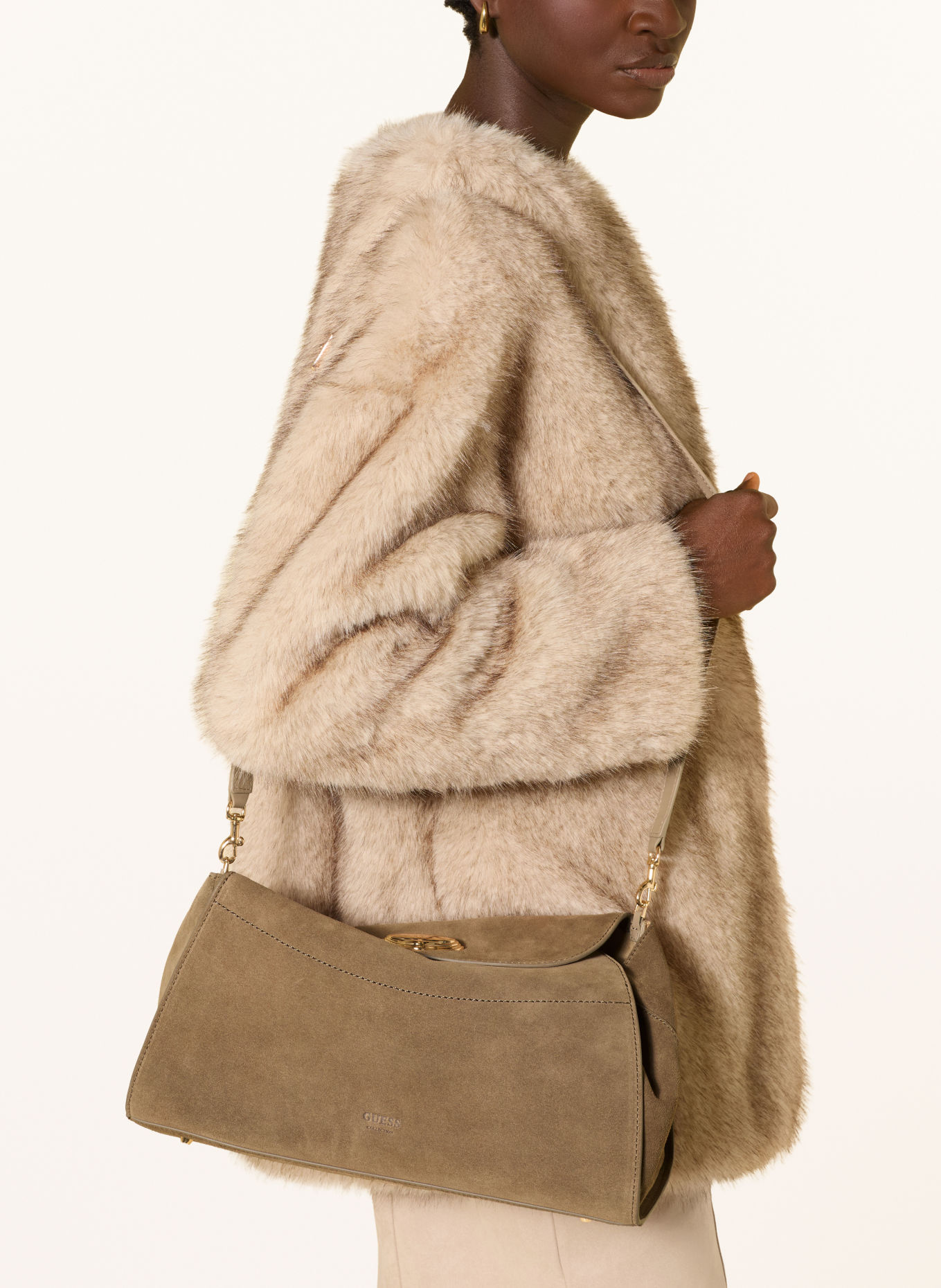 GUESS MEDIUM Pouch: TAUPE