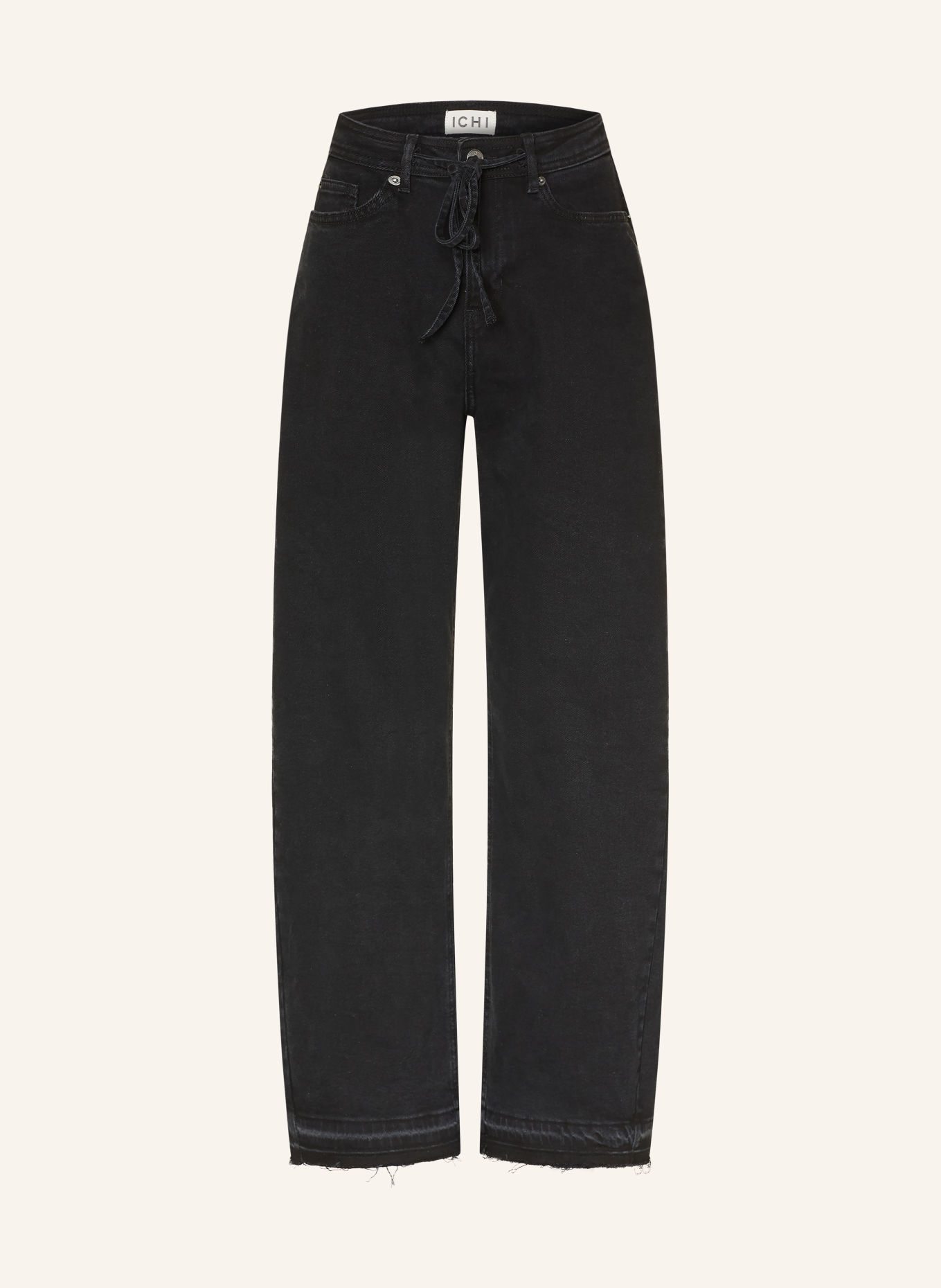 ICHI Paperbag jeans IHMISILLA: 900004256 DENIM BLACK STONE WASHED