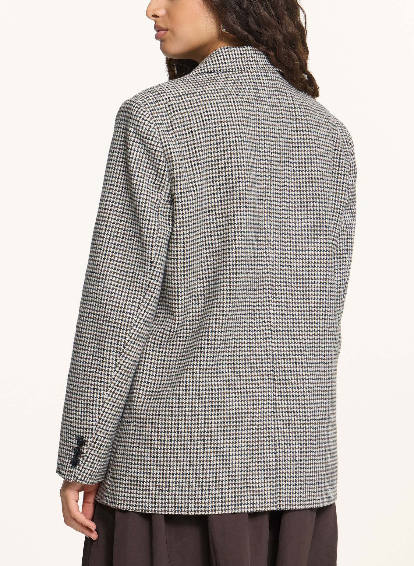 ICHI IHLUBANA Blazer: CREAM / BROWN / BLACK