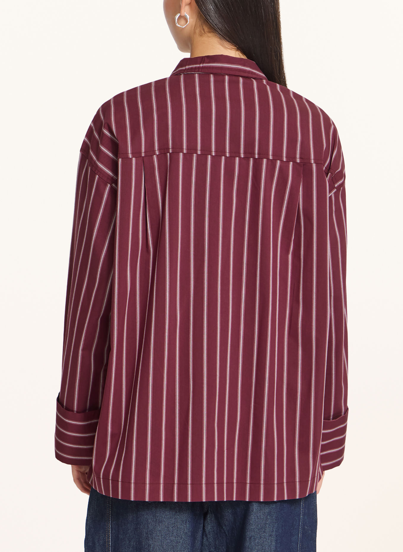 ICHI IHLULAO Shirt blouse: DARK RED / PINK / WHITE