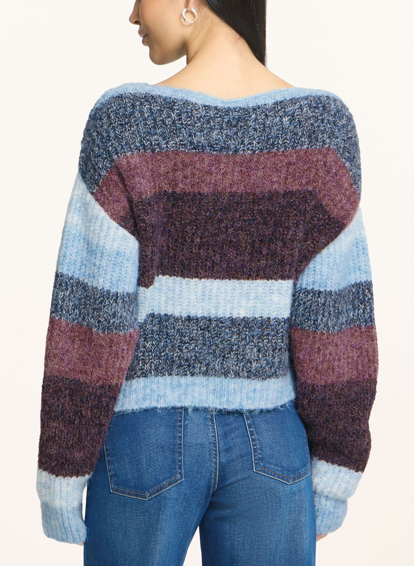 ICHI IHZULU Sweater: DARK BLUE / DARK RED / LIGHT BLUE
