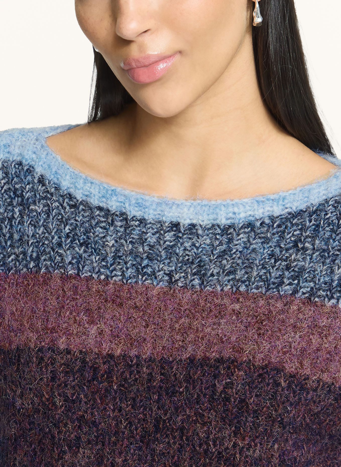 ICHI IHZULU Sweater: DARK BLUE / DARK RED / LIGHT BLUE