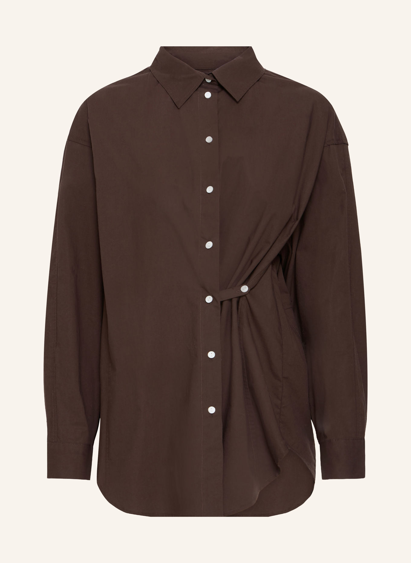 ICHI IHKAYSA Shirt blouse: DARK BROWN