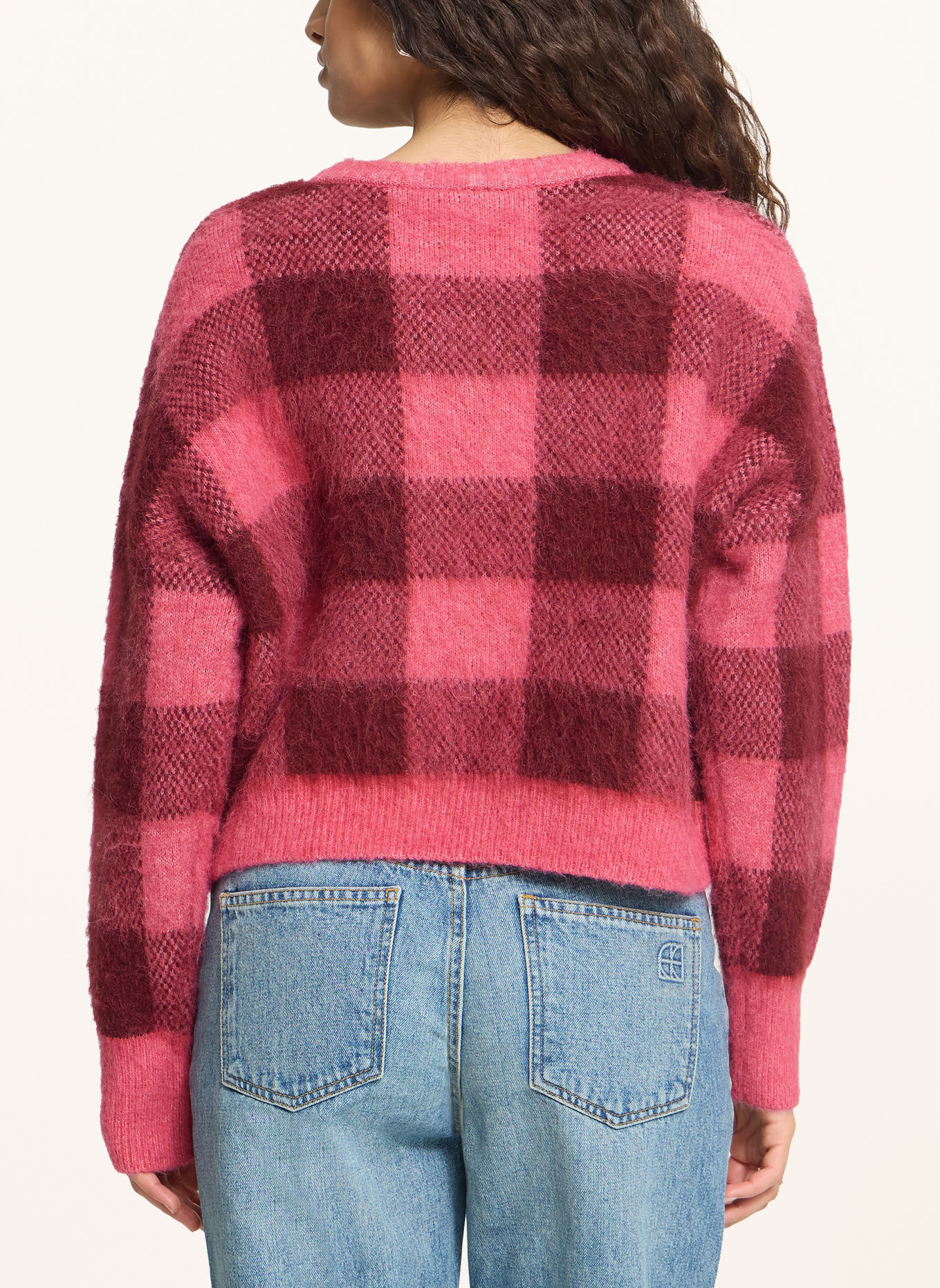 ICHI Pullover IHELENA: DUNKELROT / HELLROT