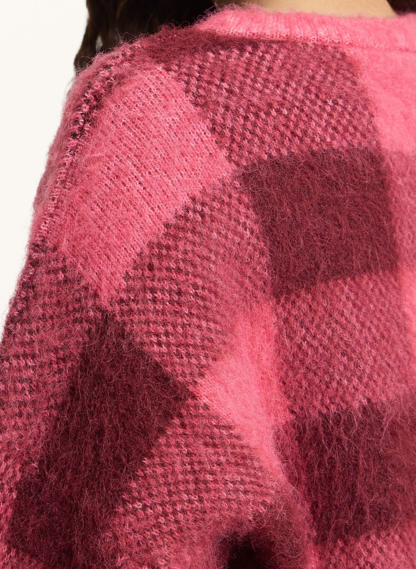 ICHI Pullover IHELENA: DUNKELROT / HELLROT